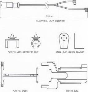 ABEX FAI172 - Warning Contact, brake pad wear autospares.lv