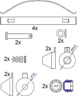 ABEX G6987 - Brake Pad Set, disc brake autospares.lv