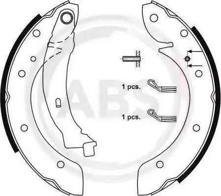 A.B.S. 9065 - Brake Shoe Set autospares.lv