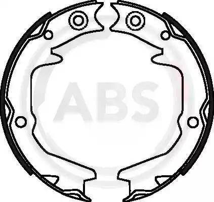 A.B.S. 9003 - Brake Shoe Set, parking brake autospares.lv