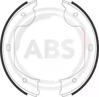 A.B.S. 9108 - Brake Shoe Set, parking brake autospares.lv