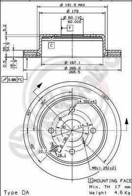 A.B.S. 09.5706.10 - Brake Disc autospares.lv