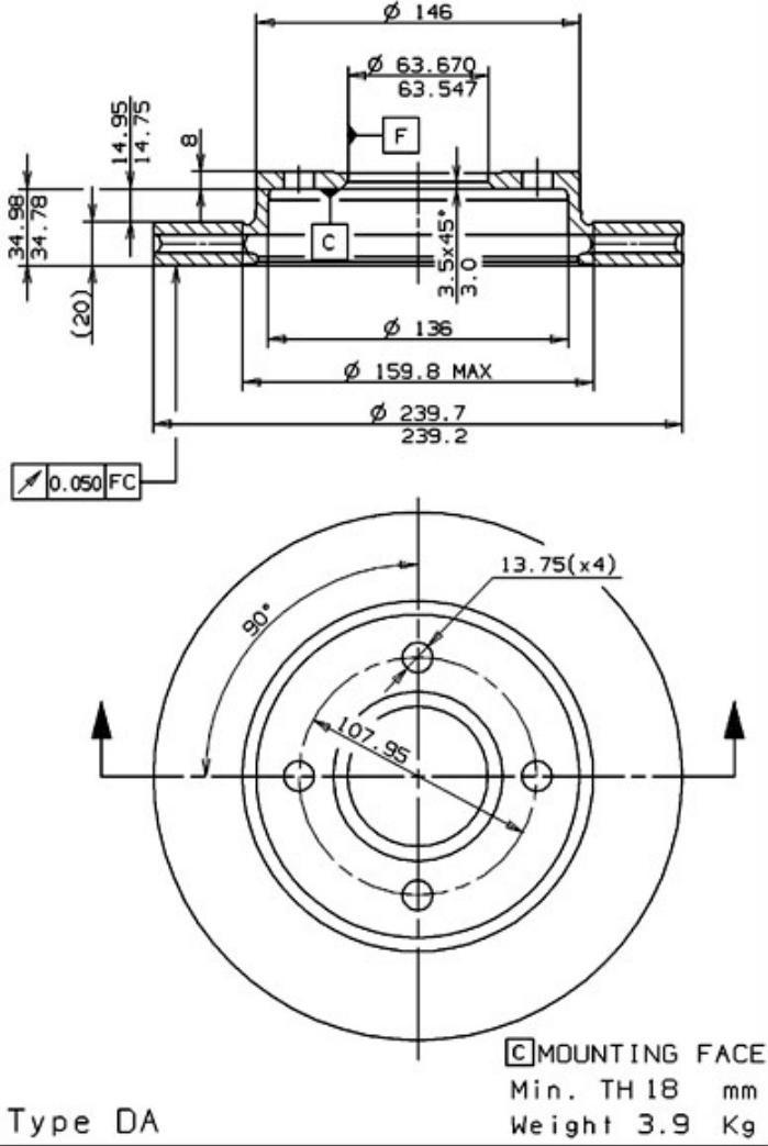 A.B.S. 09.6727.14 - Brake Disc autospares.lv