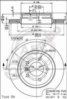 A.B.S. 09.7720.11 - Brake Disc autospares.lv