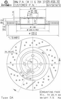 A.B.S. 09.A506.21 - Brake Disc autospares.lv