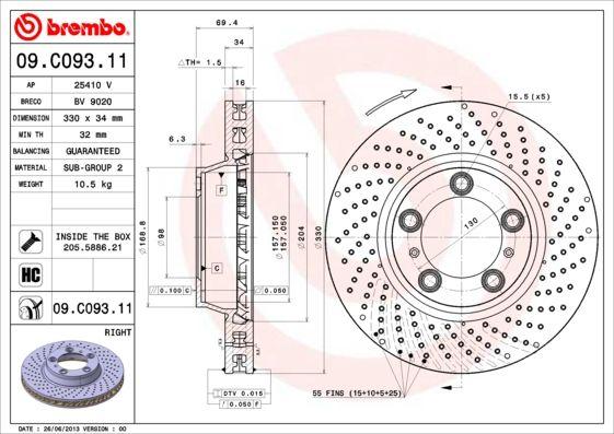 A.B.S. 09.C093.11 - Brake Disc autospares.lv