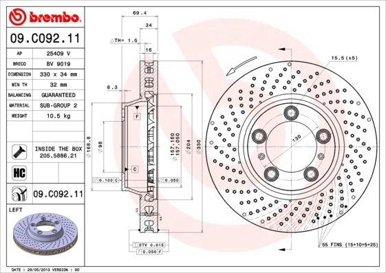 A.B.S. 09.C092.11 - Brake Disc autospares.lv