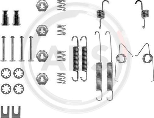 A.B.S. 0614Q - Accessory Kit, brake shoes autospares.lv