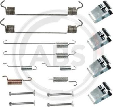 A.B.S. 0005Q - Accessory Kit, brake shoes autospares.lv