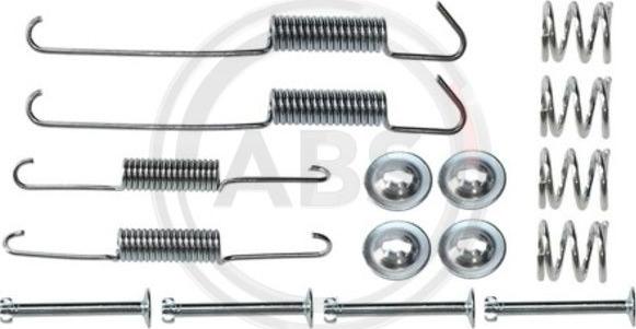 A.B.S. 0002Q - Accessory Kit, brake shoes autospares.lv