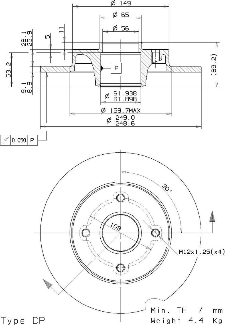 A.B.S. 08.9512.20 - Brake Disc autospares.lv