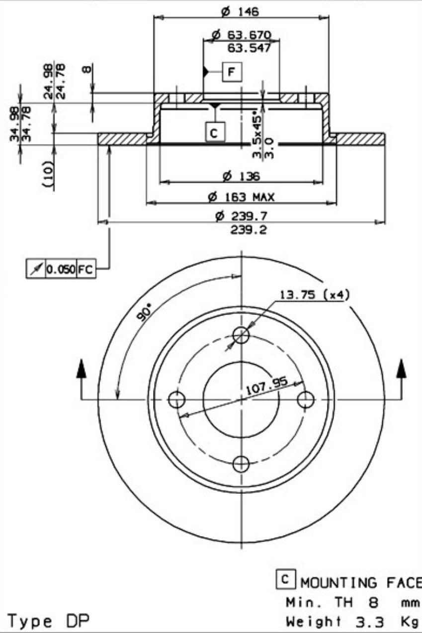 A.B.S. 08.5164.14 - Brake Disc autospares.lv