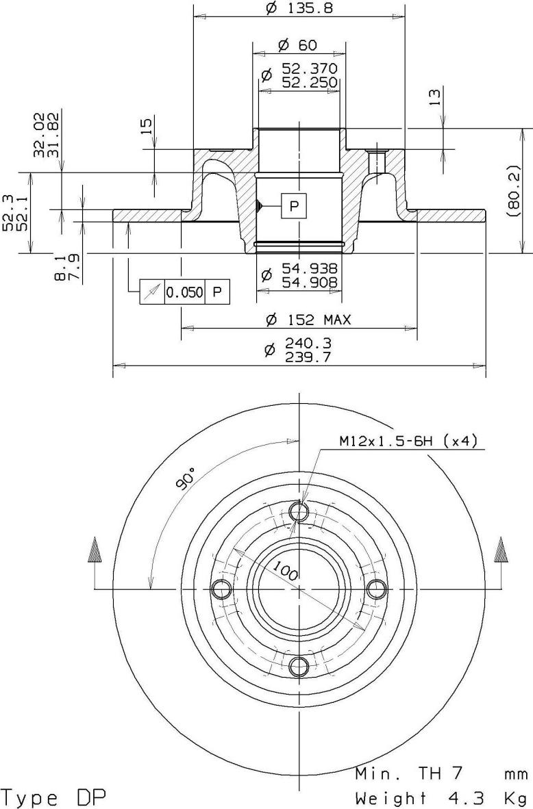 A.B.S. 08.A141.10 - Brake Disc autospares.lv