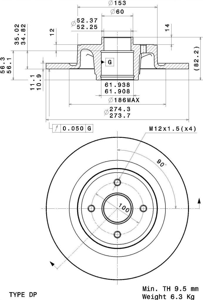 A.B.S. 08.A238.10 - Brake Disc autospares.lv