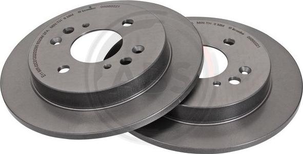 A.B.S. 08.B602.21 - Brake Disc autospares.lv