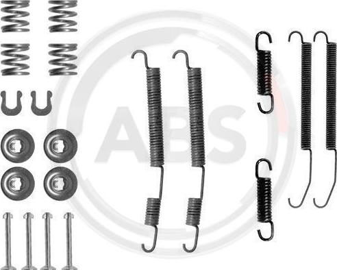 A.B.S. 0760Q - Accessory Kit, brake shoes autospares.lv