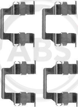 A.B.S. 1164Q - Accessory Kit for disc brake Pads autospares.lv