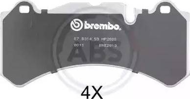 A.B.S. 35008S - Brake Pad Set, disc brake autospares.lv