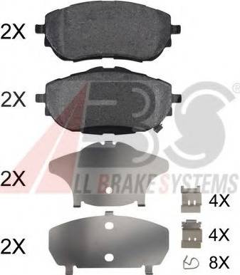 A.B.S. 35025 OE - Brake Pad Set, disc brake autospares.lv