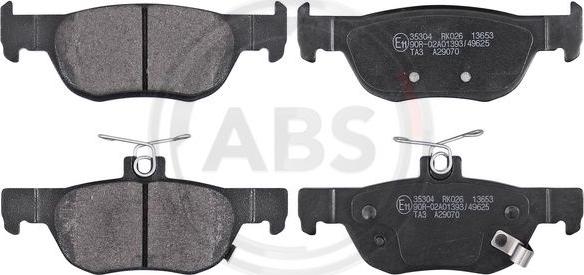 A.B.S. 35304 - Brake Pad Set, disc brake autospares.lv