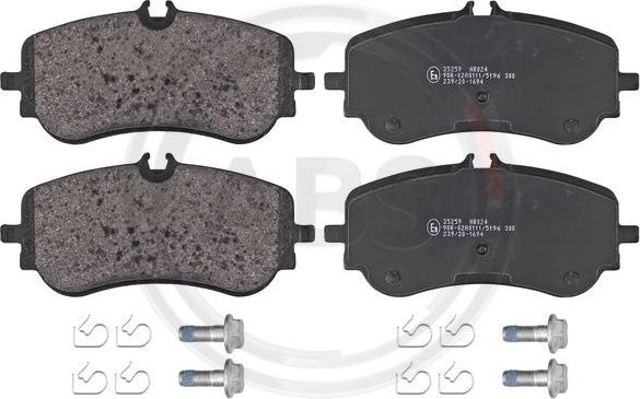 A.B.S. 35259 - Brake Pad Set, disc brake autospares.lv