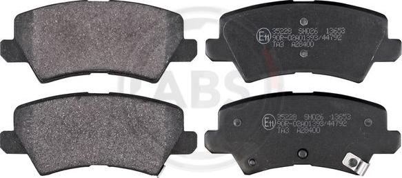 A.B.S. 35228 - Brake Pad Set, disc brake autospares.lv