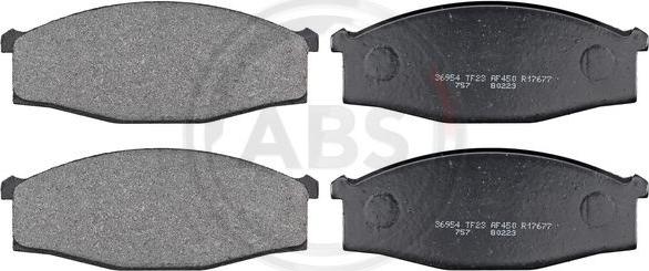 A.B.S. 36954 - Brake Pad Set, disc brake autospares.lv