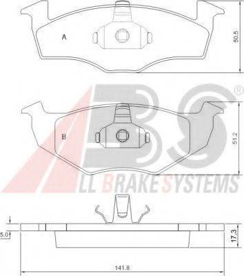 A.B.S. 36969 OE - Brake Pad Set, disc brake autospares.lv