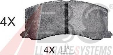 A.B.S. 36960 OE - Brake Pad Set, disc brake autospares.lv