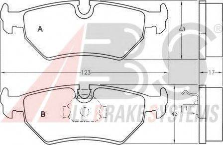 A.B.S. 36900 OE - Brake Pad Set, disc brake autospares.lv