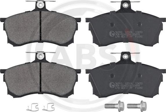 A.B.S. 36918 - Brake Pad Set, disc brake autospares.lv