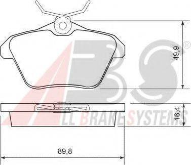 A.B.S. 36935 OE - Brake Pad Set, disc brake autospares.lv