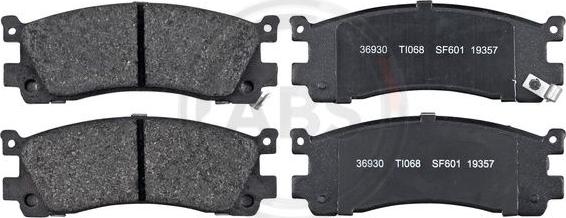 A.B.S. 36930 - Brake Pad Set, disc brake autospares.lv