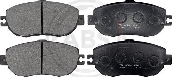 A.B.S. 36920 - Brake Pad Set, disc brake autospares.lv