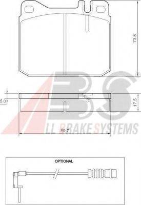 A.B.S. 36418 OE - Brake Pad Set, disc brake autospares.lv