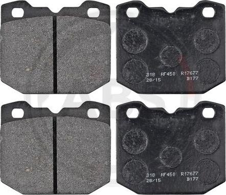 A.B.S. 36595 - Brake Pad Set, disc brake autospares.lv