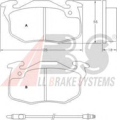 A.B.S. 36565 OE - Brake Pad Set, disc brake autospares.lv