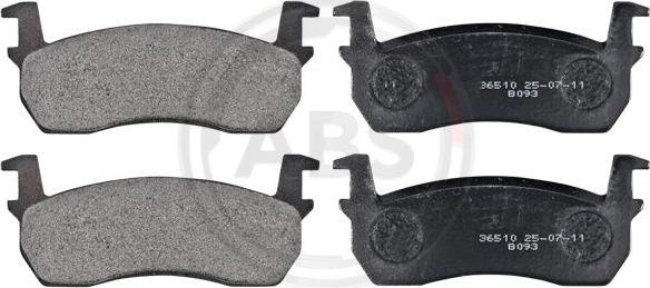 A.B.S. 36510 - Brake Pad Set, disc brake autospares.lv