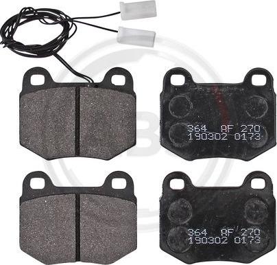 A.B.S. 36582 - Brake Pad Set, disc brake autospares.lv