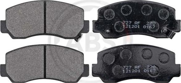 A.B.S. 36587 - Brake Pad Set, disc brake autospares.lv