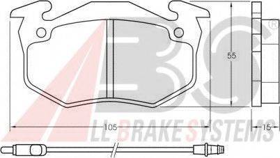 A.B.S. 36525 OE - Brake Pad Set, disc brake autospares.lv