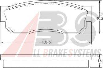 A.B.S. 36520 OE - Brake Pad Set, disc brake autospares.lv