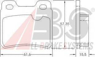 A.B.S. 36694 OE - Brake Pad Set, disc brake autospares.lv