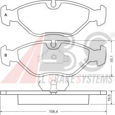 A.B.S. 36698 OE - Brake Pad Set, disc brake autospares.lv