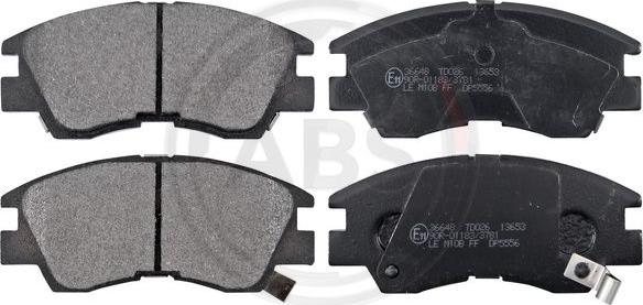 A.B.S. 36648 - Brake Pad Set, disc brake autospares.lv