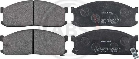 A.B.S. 36642/1 - Brake Pad Set, disc brake autospares.lv