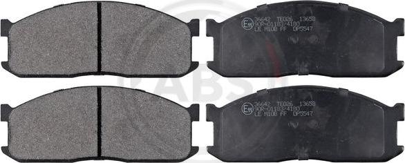 A.B.S. 36642 - Brake Pad Set, disc brake autospares.lv