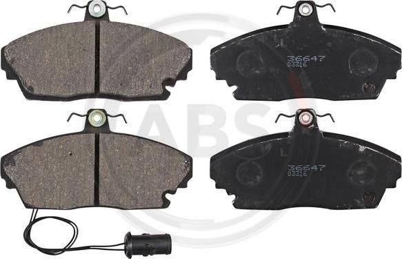 A.B.S. 36647 - Brake Pad Set, disc brake autospares.lv