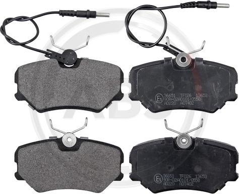 A.B.S. 36651 - Brake Pad Set, disc brake autospares.lv