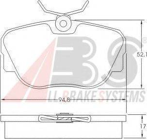 A.B.S. 36664 OE - Brake Pad Set, disc brake autospares.lv